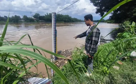 Bengawan Solo di Bojonegoro Siaga Kuning