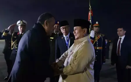 Presiden Prabowo Tiba di Mesir untuk Hadiri KTT D-8 dan Bertemu Presiden El-Sisi