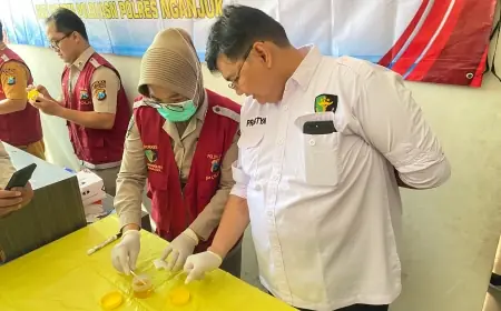 Pastikan Bersih dari Narkoba, Personel dan ASN Polres Nganjuk Dites Urine