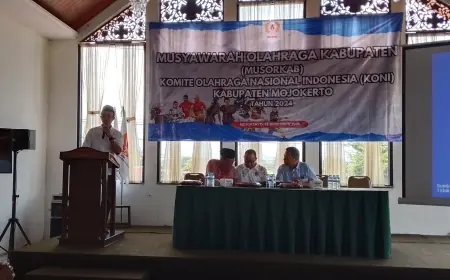 Terpilih secara Aklamasi, Imam Suyono Nakhodai KONI Kabupaten Mojokerto Periode 2024-2029