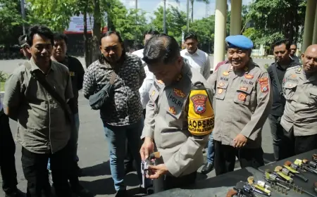 Antisipasi Penyalahgunaan, Polres Nganjuk Periksa 597 Senpi
