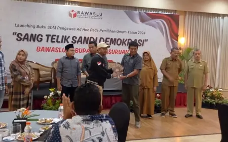 Bawaslu Kabupaten Pasuruan Luncurkan Buku Berjudul "Telik Sandi Demokrasi"
