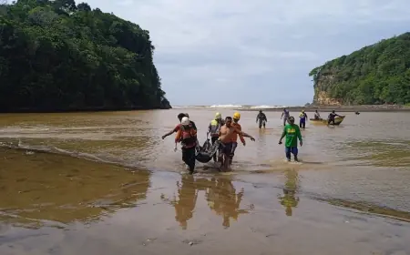 Diduga Terpeleset di Sungai, Petani Donomulyo Malang Ditemukan Tewas di Pantai