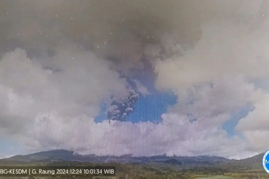 Erupsi Gunung Raung, Kolom Abu Capai 2.000 Meter - Sumber ...