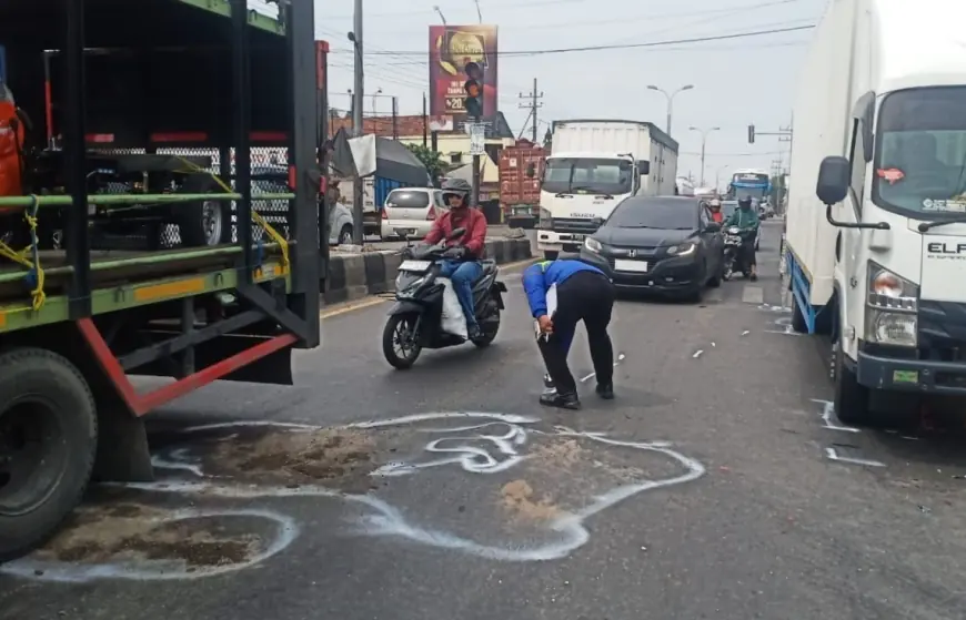 Pemotor Tewas Terlindas Truk Tronton di Bypass Trowulan Mojokerto