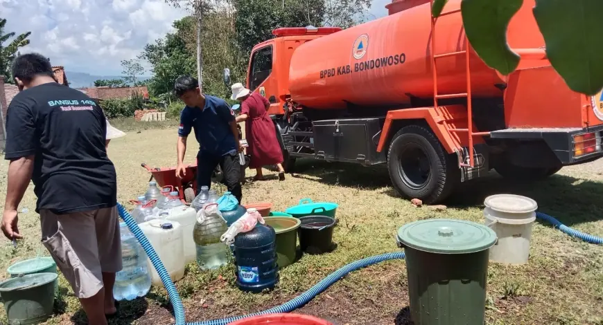 Masuki Hidrometeorologi Basah, BPBD Bondowoso Stop Dropping Air Bersih