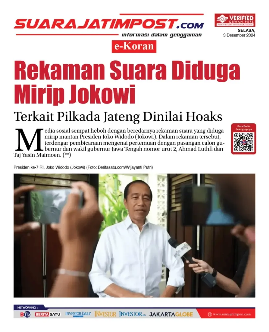 eKoran, Edisi Selasa, 03 Desember 2024