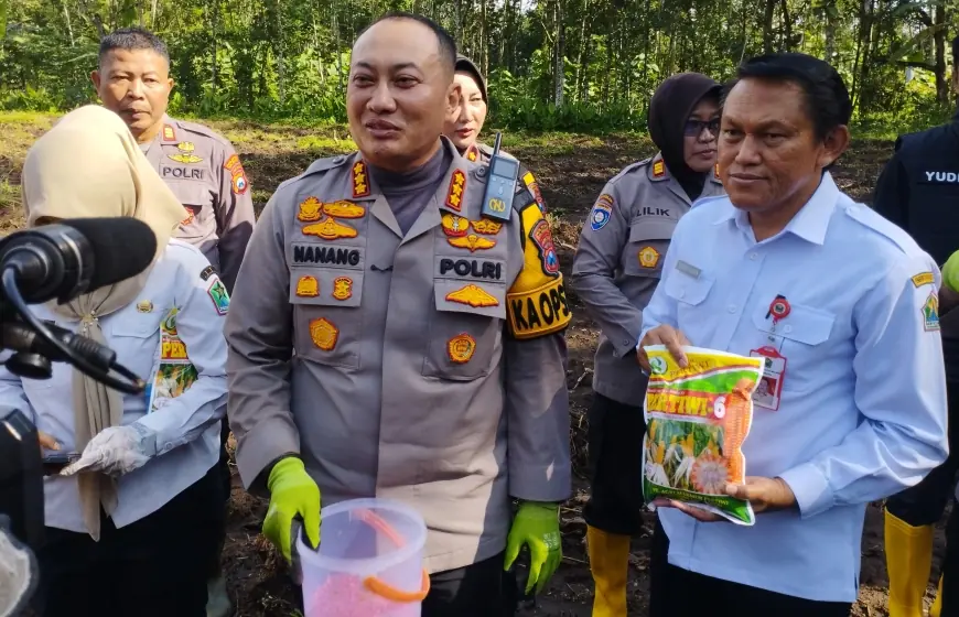 Polresta Malang Bersama Dispangtan Optimalisasi Lahan Tidur di Kedungkandang