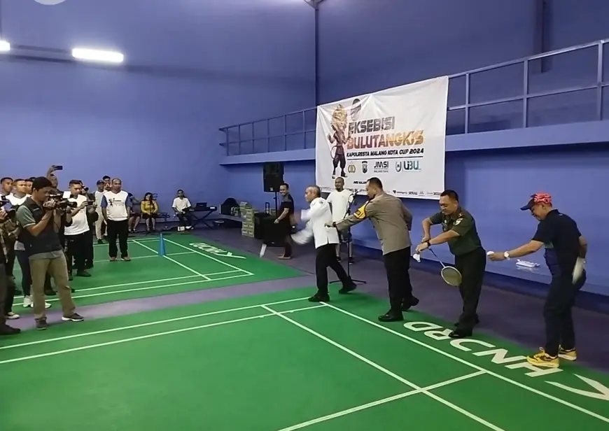 Perhelatan Eksebisi Badminton Kapolresta Malang Kota Cup Dimulai, Ini Harapannya