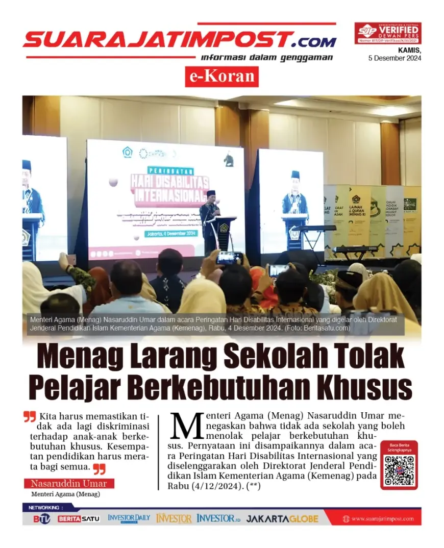 eKoran, Edisi Kamis, 05 Desember 2024