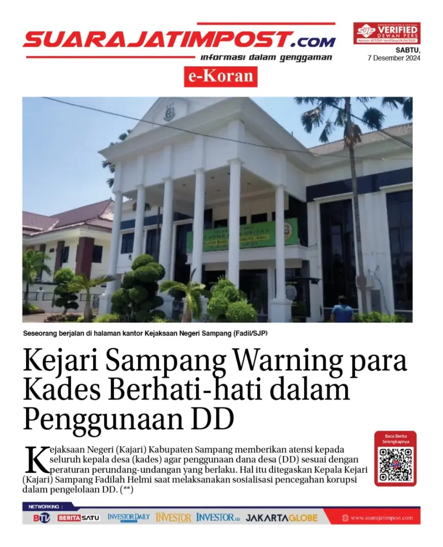eKoran, Edisi Sabtu, 07 Desember 2024