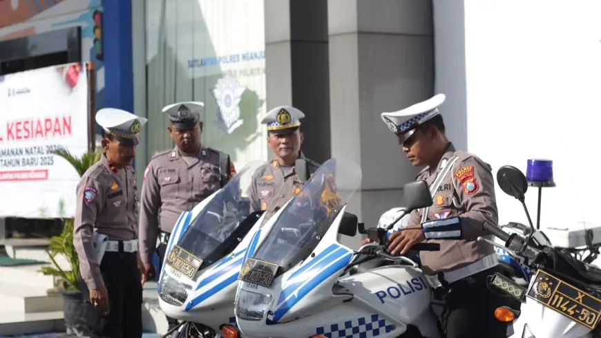 Jelang Nataru, Satlantas Polres Nganjuk Siagakan Personel Gabungan