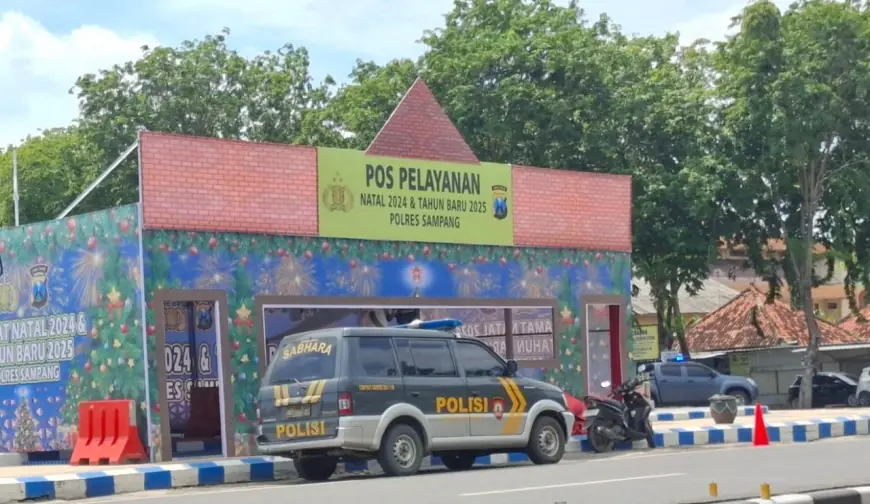 Pastikan Situasi Kondusif Saat Libur Nataru, Polres Sampang Dirikan Pos Pengamanan