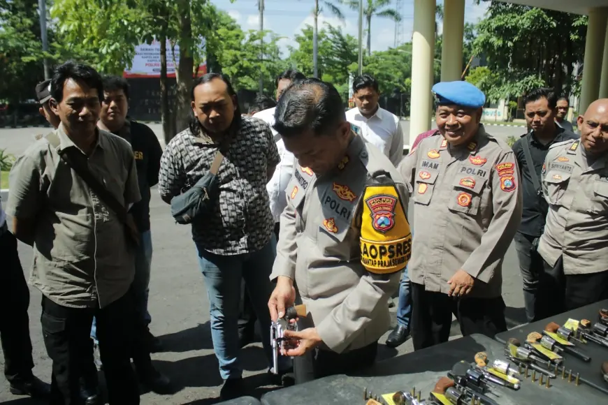 Antisipasi Penyalahgunaan, Polres Nganjuk Periksa 597 Senpi