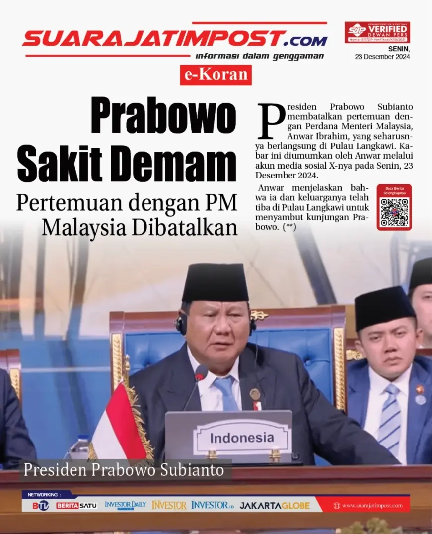 eKoran, Edisi Senin, 23 Desember 2024