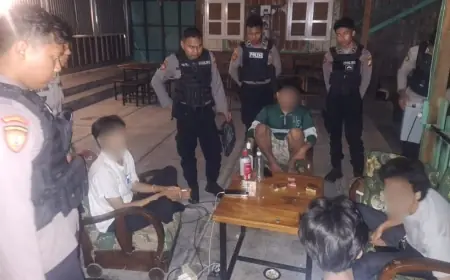 Pesta Miras di Kafe Mojokerto, Empat Remaja Digulung, Dua di Antaranya Mahasiswa