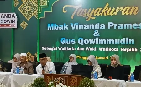 Vinanda–Gus Qowim Gelar Tasyakuran usai Ditetapkan sebagai Pemenang Pilwalkot Kediri