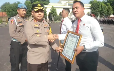 Kanit Pidana Ekonomi Polres Pasuruan Diganjar Penghargaan usai Ungkap Kenakalan Perusahaan dalam Membayar Iuran BPJS