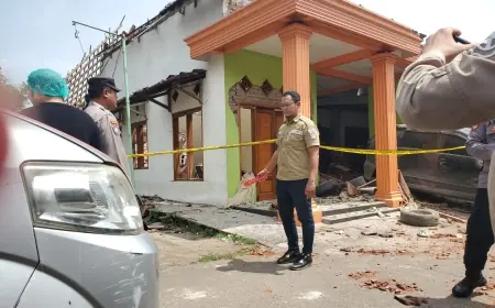 Rumah Polisi di Mojokerto Meledak, Ibu dan Anak Balita Meregang Nyawa