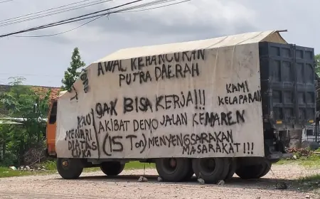 Pasca Demo Jalan Raya di Jember, Nasib Sopir Truk Material Kini Terkatung-katung