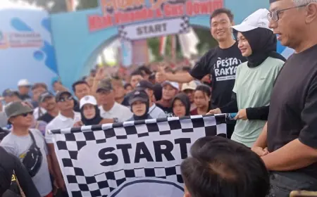 Ribuan Warga Kota Kediri Ikuti Mlaku Bareng Vinanda–Gus Qowim