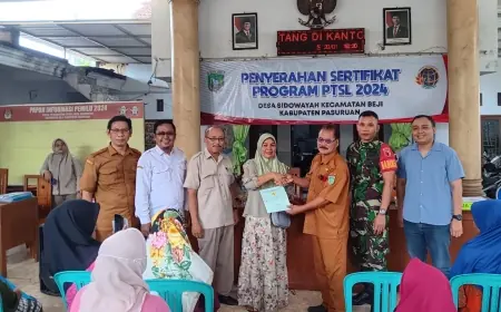 BPN Pasuruan Bagikan 485 Sertifikat Tanah Milik Warga Desa Sidowayah