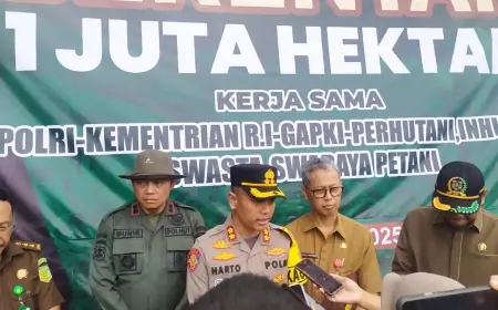 Perkuat Ketahanan Pangan, Polisi Tanam Bibit Jagung di Lahan Perhutani Bondowoso
