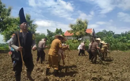 Dukung Swasembada Pangan, Pj Bupati dan Kapolres Sampang Tanam Jagung Serentak 1 Juta Hektare
