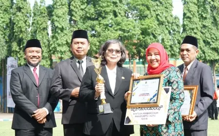 Hadiri Upacara Hari Amal Bhakti Ke-79, Pj Wali Kota Kediri : Sinergi dan Kolaborasi Pemkot dan Kemenag Harus Semakin Baik