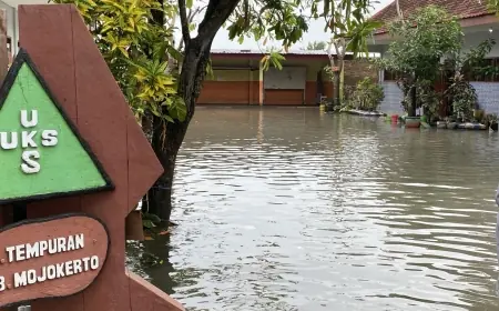 Tempuran Mojokerto Kembali Dilanda Banjir, Luapan dari Sungai Avour Jombang