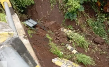Long­sor, Plengsengan Jembatan di Girimoyo Malang Rusak Berat, Kerugian Belum Ditaksir