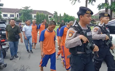 Polres Jombang Bekuk 5 Pelaku Curanmor yang Beraksi di 3 TKP