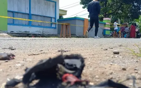 Sisir Lokasi Ledakan, Polres Probolinggo Terjunkan Anjing Polisi K9