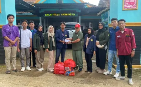 Salurkan Bantuan untuk Korban Longsor, Ikatan Mahasiswa Jombang Ingatkan Pemerintah Soal Mitigasi Bencana