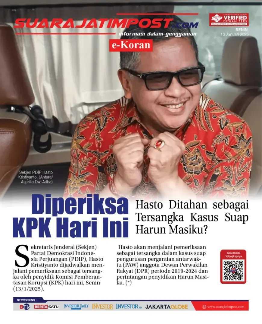 eKoran, Edisi Senin, 13 Januari 2025