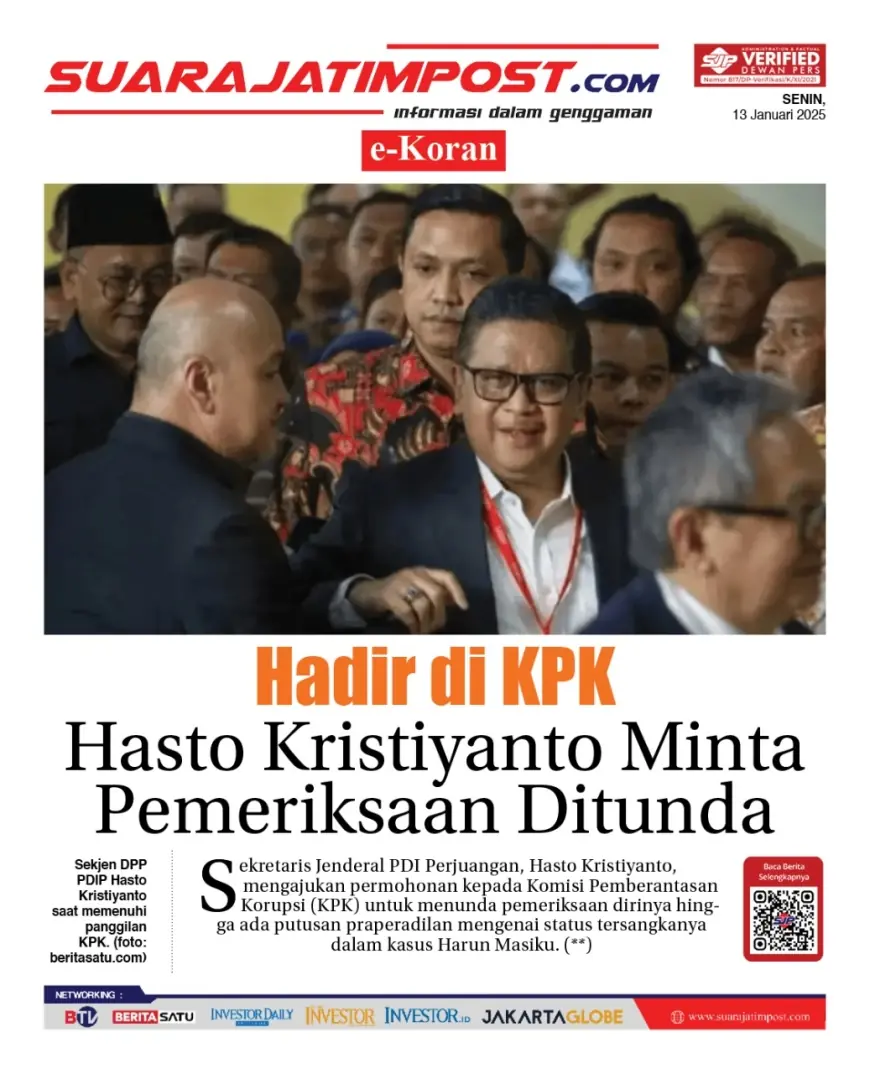 eKoran, Edisi Senin, 13 Januari 2025