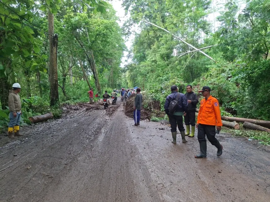 Longsor di Jalur Gunung Watu Gundul Malang Ganggu Lalu Lintas Kendaraan