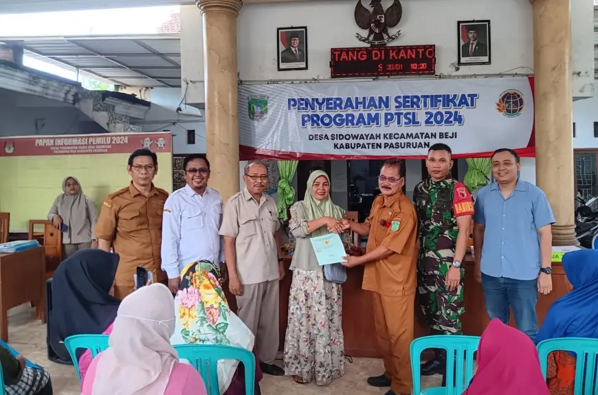 BPN Pasuruan Bagikan 485 Sertifikat Tanah Milik Warga Desa Sidowayah