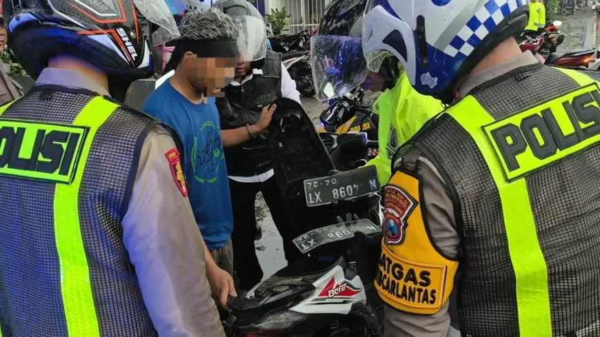 Anggota Polres Pasuruan Kota Temukan Pemotor Mabuk saat Razia