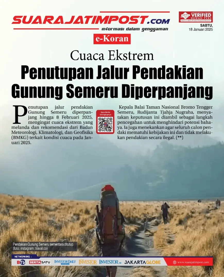 eKoran, Edisi Sabtu, 18 Januari 2025
