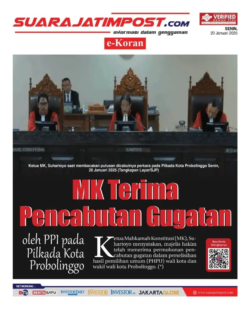 eKoran, Edisi Senin, 20 Januari 2025