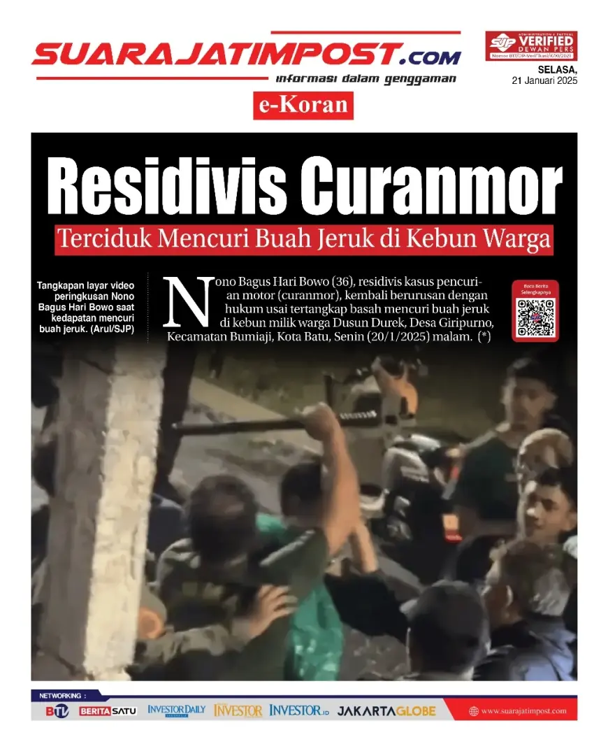 eKoran, Edisi Selasa, 21 Januari 2025