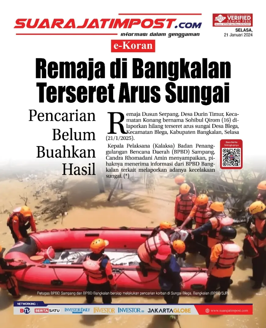 eKoran, Edisi Selasa, 21 Januari 2025