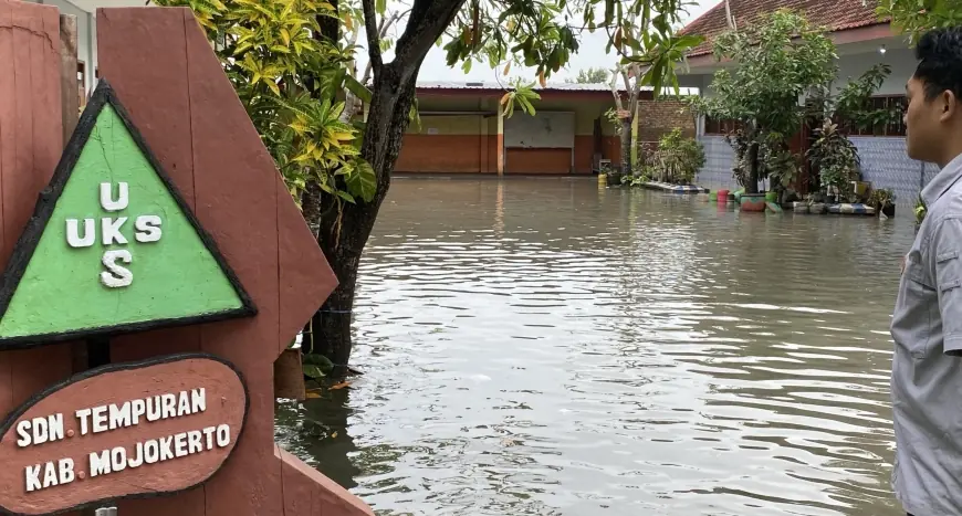 Tempuran Mojokerto Kembali Dilanda Banjir, Luapan dari Sungai Avour Jombang