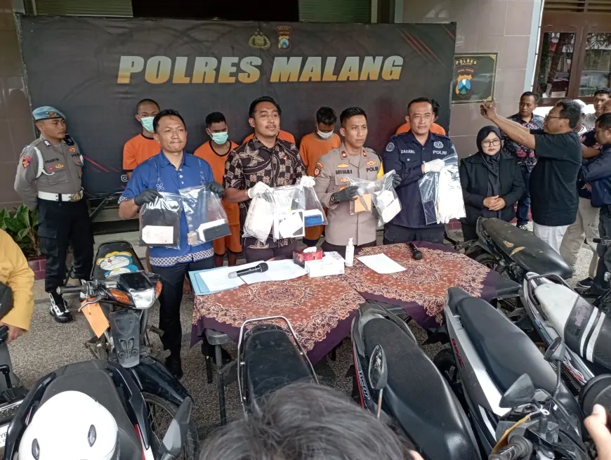 Polres Malang Bekuk 7 Pelaku Curanmor, Satu Tersangka Kelabui Korban lewat MiChat