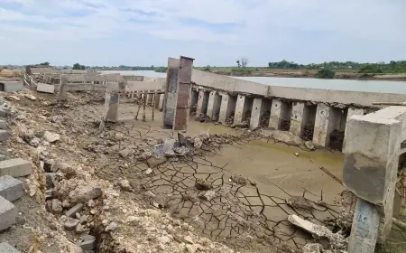 Seumur Jagung, Proyek Puluhan Miliar di Bojonegoro Ambruk, Dinas Terkait Beralasan karena Banjir