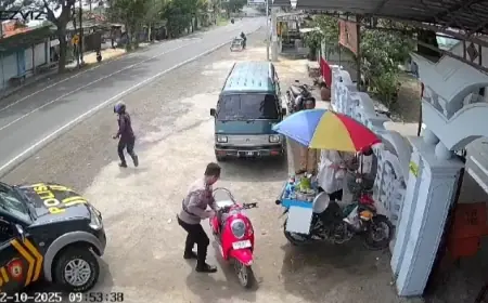 Viral! Aksi Heroik Polisi Tangkap Pelaku Penipuan Terekam CCTV