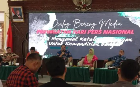 Gelar Dialog Bersama Media, Pj Bupati : Terus Kawal Pembangunan Bondowoso