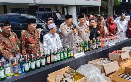 Miras Jadi Pemicu Utama Tindak Kejahatan di Jombang, 2.600 Botol Dimusnahkan