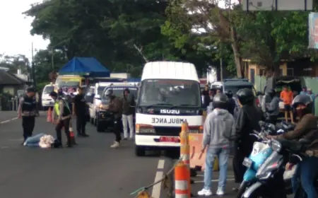 Asal Menyeberang, Dua Pemotor Terlibat Kecelakaan di Kota Batu
